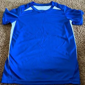 Blue and white boys shirt-sports shirt— athletic style size youth small